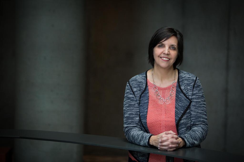 A headshot of Lana Okerlund.
